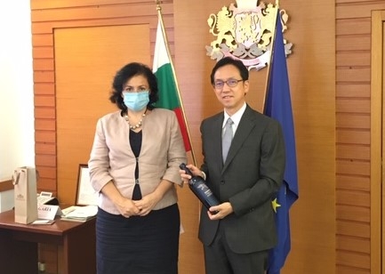 with Minister Taneva